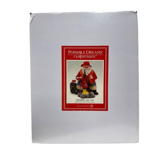 Dept 56 Possible Dreams Clothtique Santa-BASE CAMP with Lighted Campfire OBI! - Picture 14 of 16